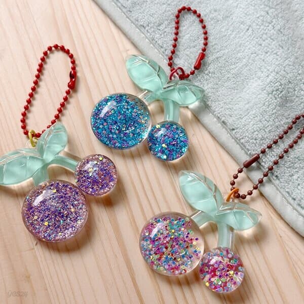 비즈 체리 키링 V.1