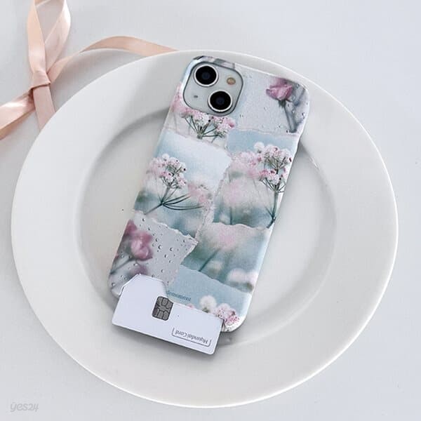 dreamy floral collage 아이폰 15 프로 맥스 케이스 카드 수납 하드