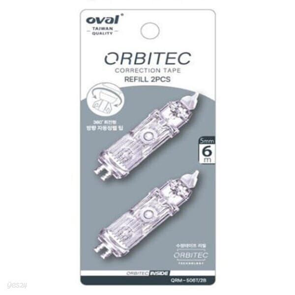 오발 수정테이프 리필 2개입 화이트 QRM-506T
