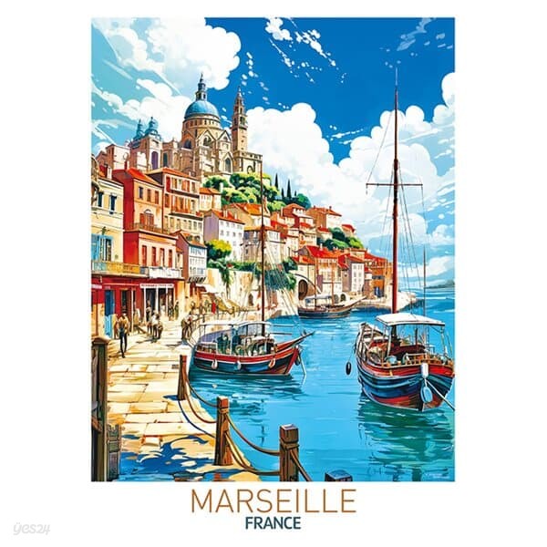 프랑스 마르세유 직소 퍼즐 풍경 일러스트 500피스
