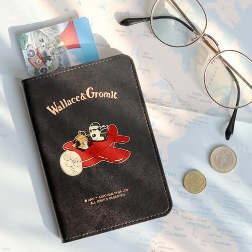 월레스와 그로밋 여행 여권케이스 - 비행기