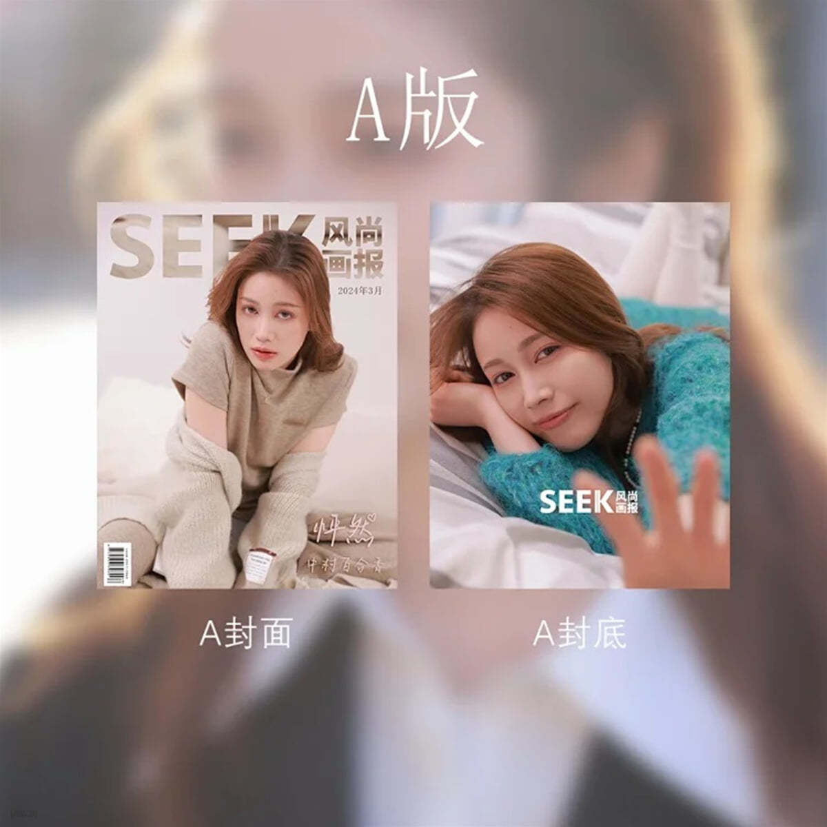 [A형] SEEK 2024년 3월호 나카무라 유리카 커버 (A형 잡지 + A형 포스터 1장 + A형 포토카드 3장)