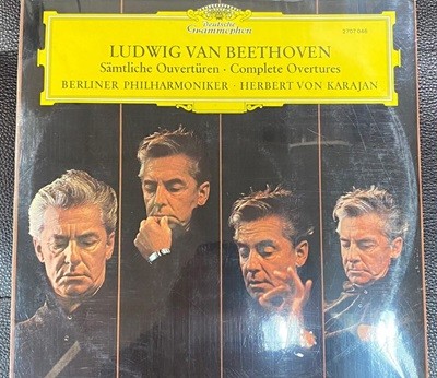 [LP] 카라얀 - Karajan - Beethoven Complete Overtures,Samtliche Ouverturen 2Lps [미개봉] [독일반]