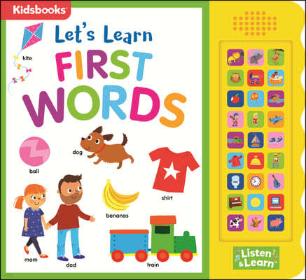 27-Button Sound Book Let's Learn First Words