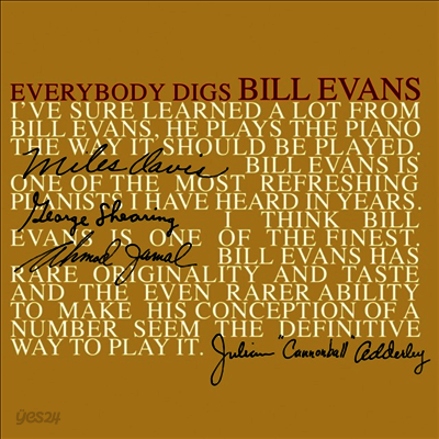Bill Evans Trio - Everybody Digs Bill Evans (180g LP)