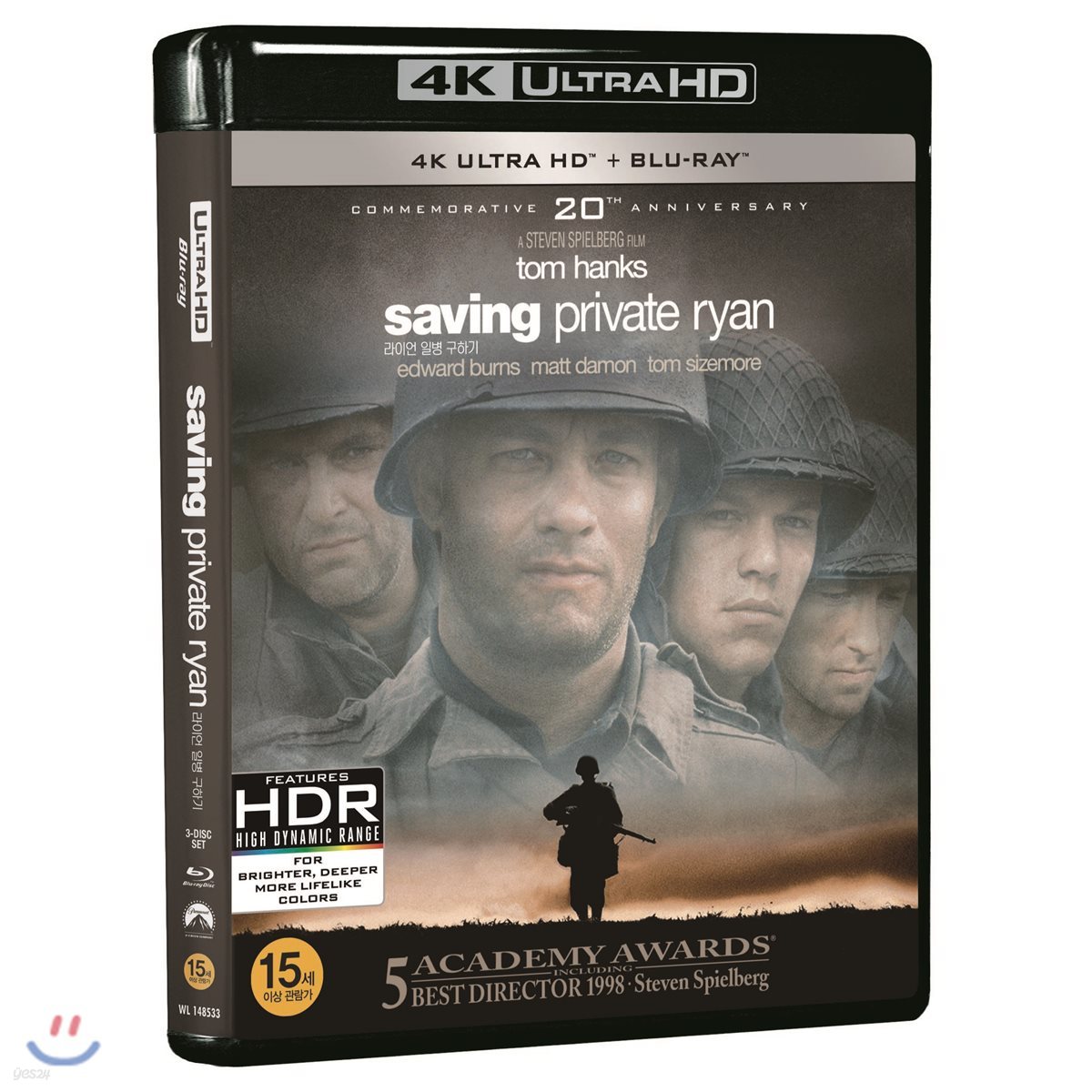 [미개봉] 라이언 일병 구하기 (3Disc, 4K UHD + BD) : 블루레이 