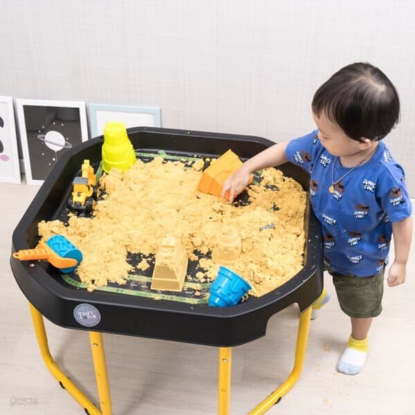 타이니월드 블랙 터프 트레이 세트 유아 아기 플레이 테이블 책상 도우 모래 장난감 놀이