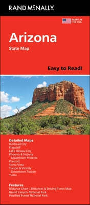 Rand McNally Easy to Read Folded Map: Arizona State Map