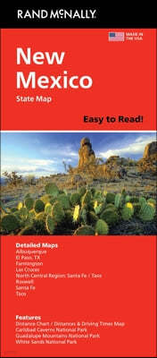 Rand McNally Easy to Read: New Mexico State Map