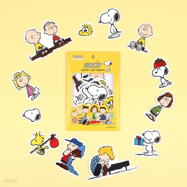 [피너츠] 스누피 데코스티커 노랑 (SNOOPY AND FRIENDS)