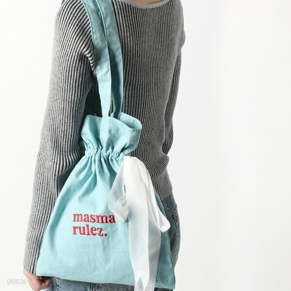 Ribbon eco bag_mint