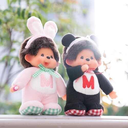 레트로 몬치치 Monchhichi 인형 S-Panda Bunny