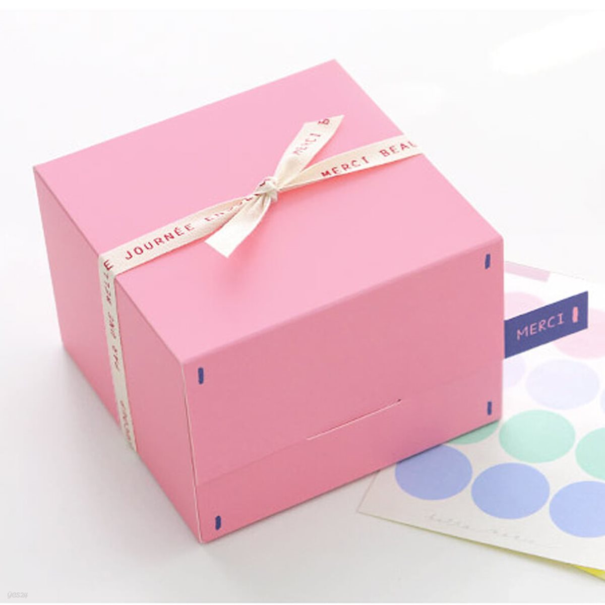 핑크 라벨 박스 10x10x7cm 5매
