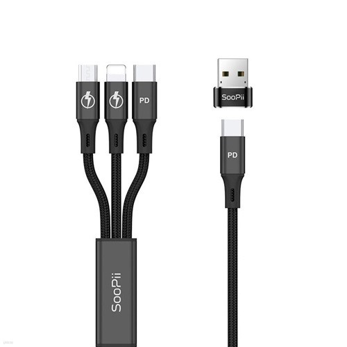 Soopii USB PD 3in1 80W 5V 9V  ʰ̺ S07PDGD01 1.2m