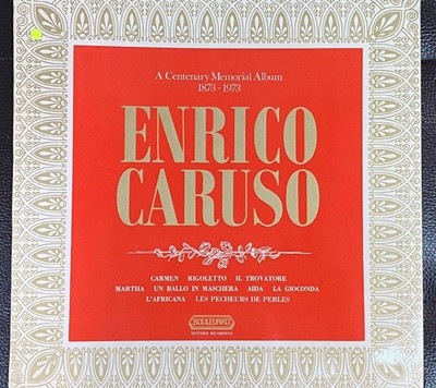 [LP] 카루소 - Enrico Caruso - A Centenary Memorial Album 1873-1973 LP [U.K반]