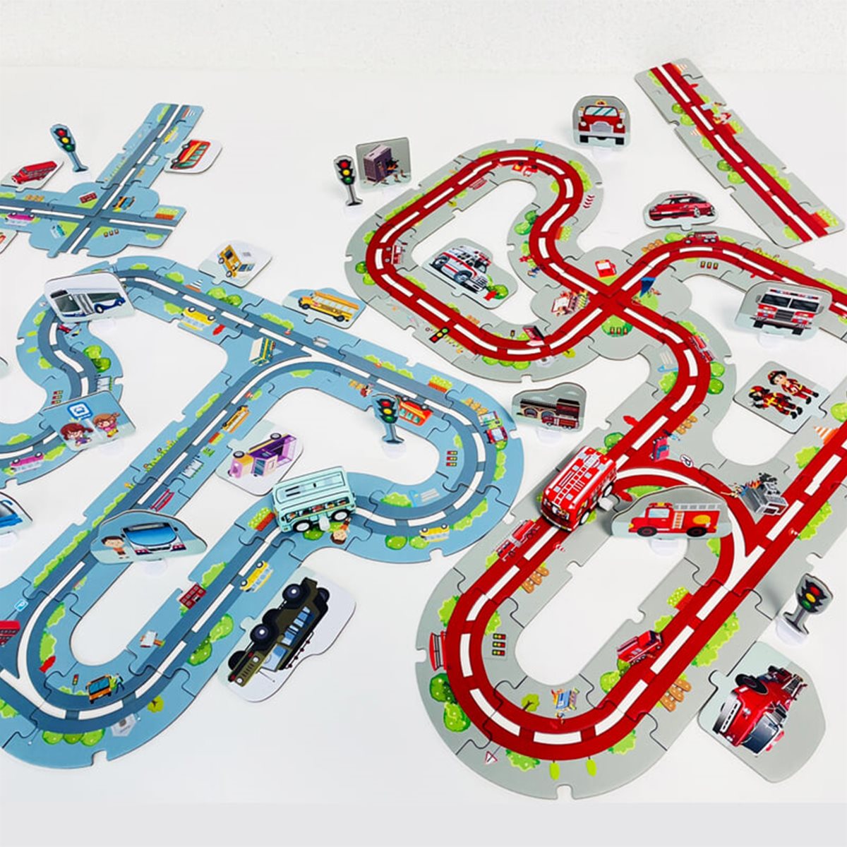 레츠토이 내맘대로 퍼즐도로 자동차 도로만들기