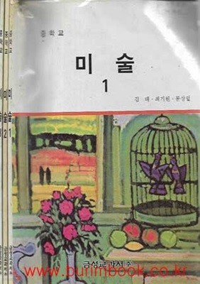 1998년판 중학교 미술 1,2,3 교과서 (총3권) (금성 김태)