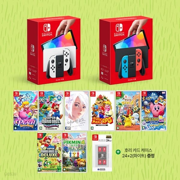 [가정의달 프로모션][스위치] Nintendo Switch(OLED 모델) +스위치 소프트웨어(옵션 택1)