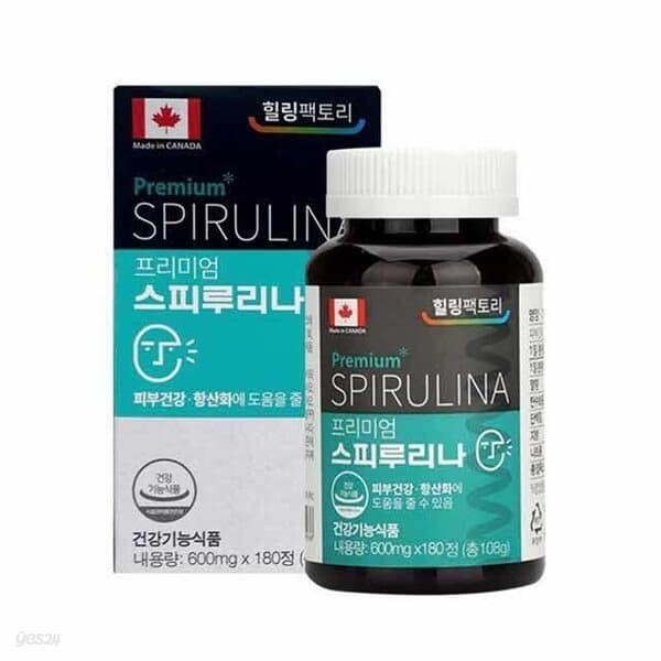 힐링팩토리 프리미엄 스피루리나 600mg x 180정