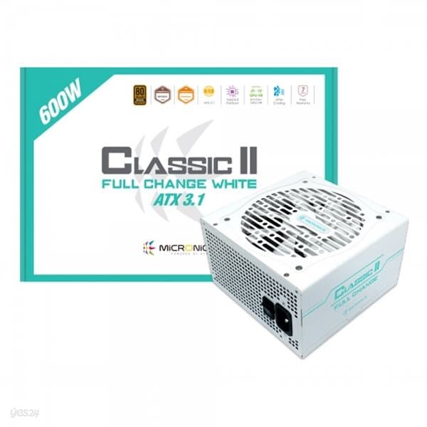 마이크로닉스 Classic II 풀체인지 600W 80PLUS BRONZE ATX 3.1 (PCIE5.1) 화이트