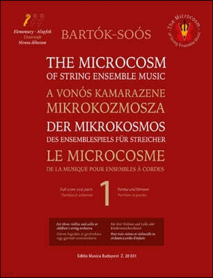 Bartok: The Microcosm of String Ensemble Music 1 - Three Violins and Cello Score and Parts