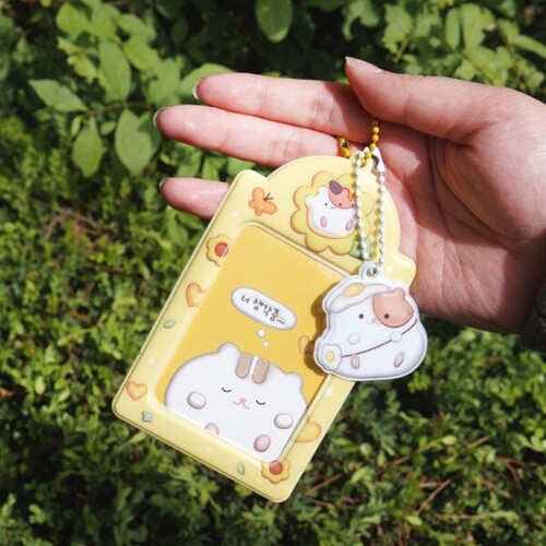 오첵 귀염말랑 포카홀더 키링