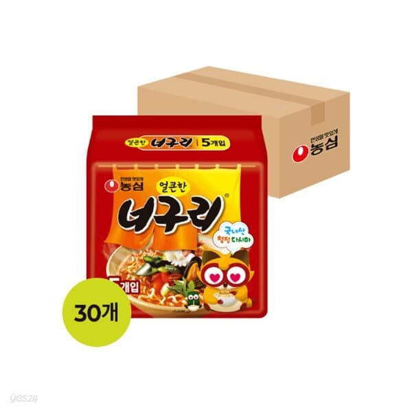 [농심]얼큰한 너구리 (120g x 30개)