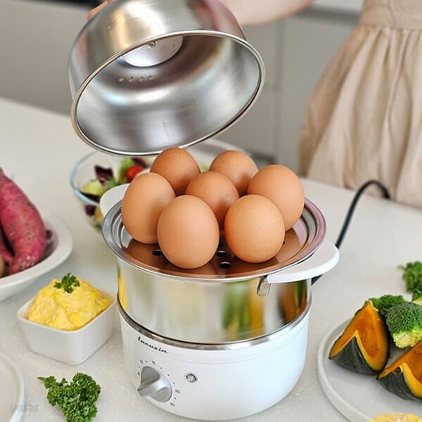 올스텐 계란삶는기계 달걀 전기찜기 멀티 에그쿠거 2단 계란찜기