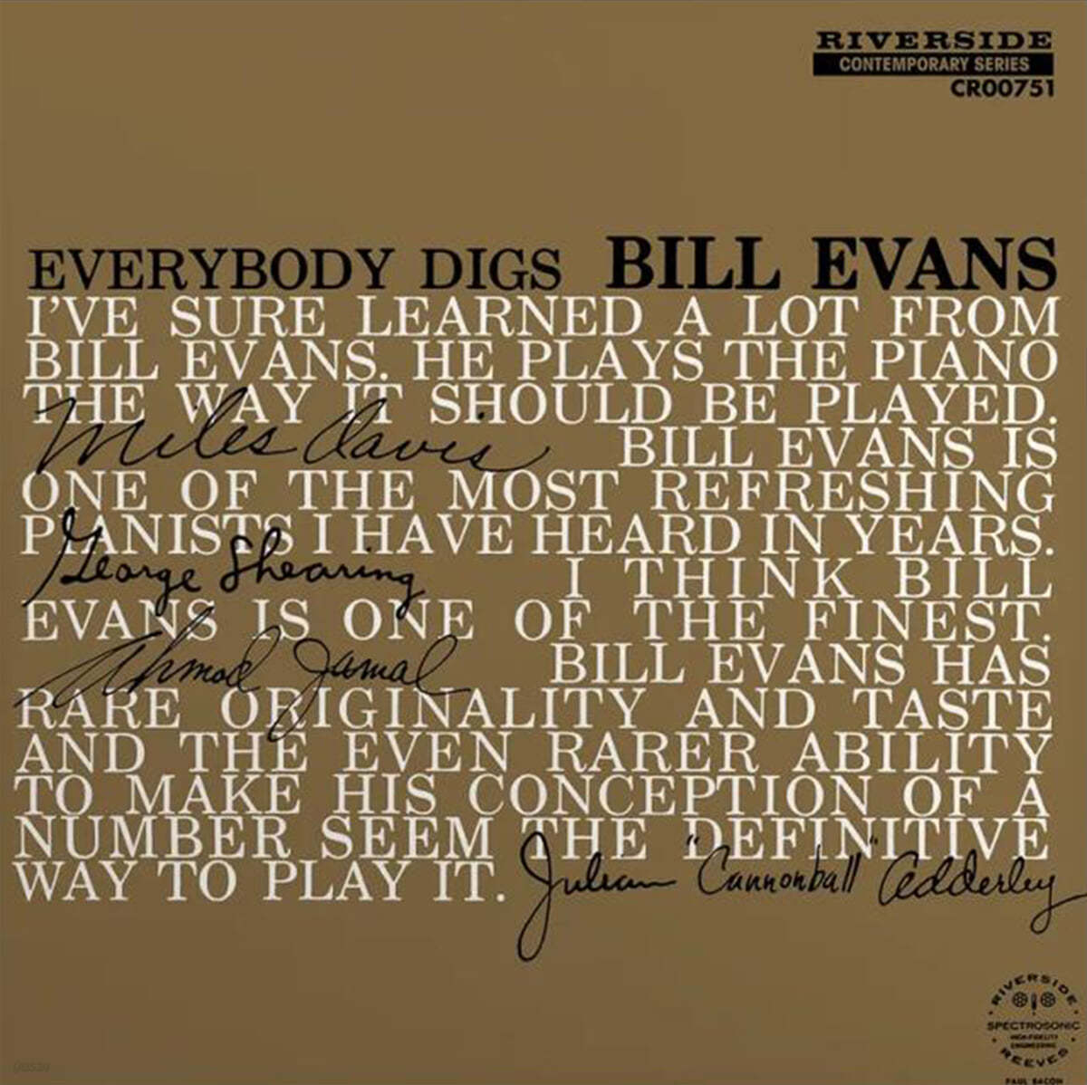 Bill Evans Trio (빌 에반스 트리오) - Everybody Digs Bill Evans [LP]