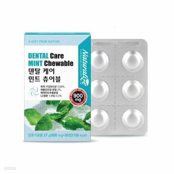 네추럴라이즈 덴탈 케어 민트 츄어블 900mg x 30정