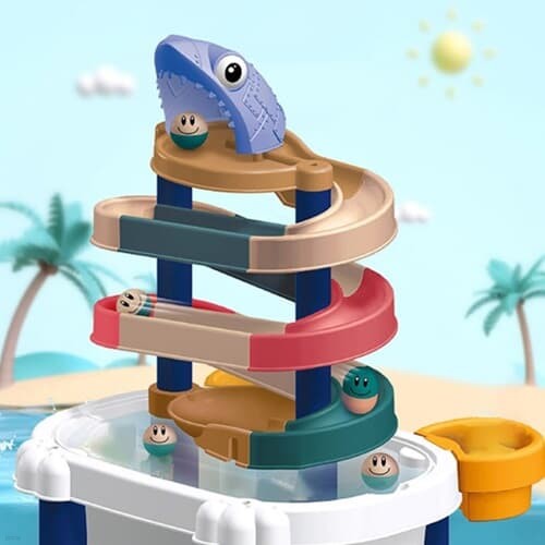 워터 슬라이드 타워 시원한 여름 마블 물 놀이