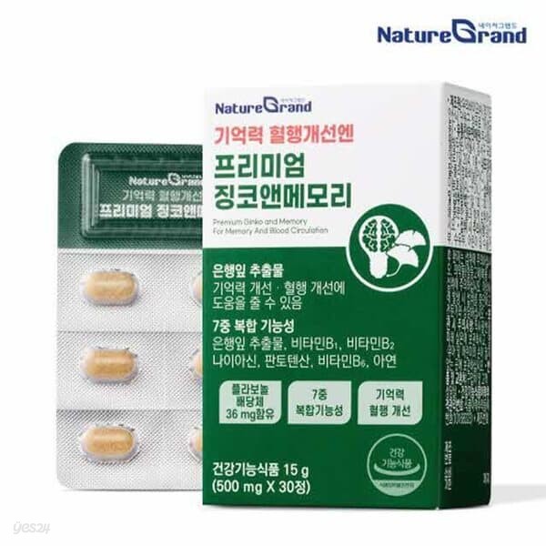 네이처그랜드 프리미엄 징코앤메모리 500mg x 30정