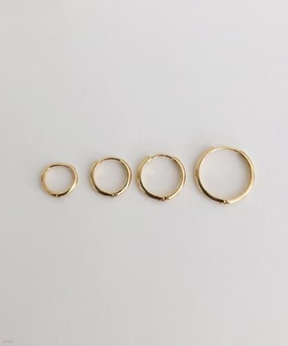 (silver925) gold onetouch earring