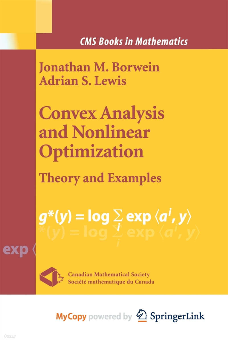 Convex Analysis and Nonlinear Optimization - 예스24