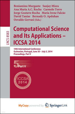 Computational Science and Its Applications - ICCSA 2014