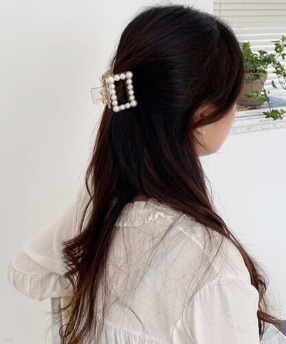 pearl square hair pin