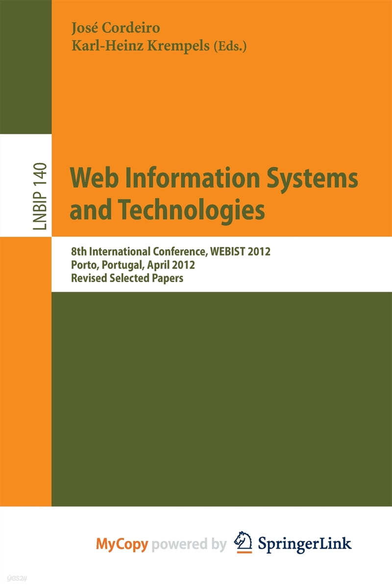 Web Information Systems and Technologies - 예스24