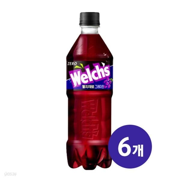 [농심]웰치스 제로 포도 (600ml x 6개)