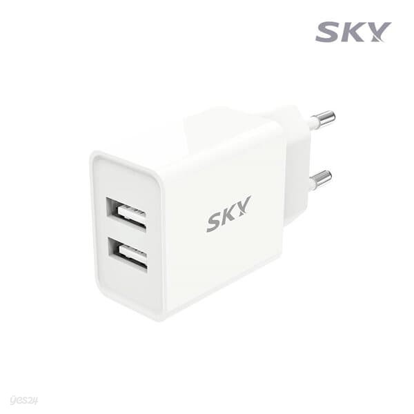 스카이 필 12W USB 듀얼 충전기 5V 저속 어댑터 C1