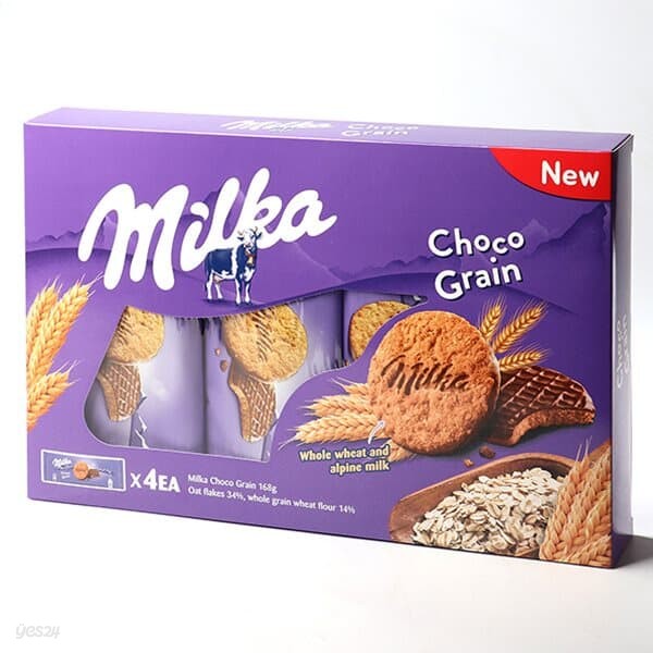 밀카 초코 그레인 쿠키 168g x 4개