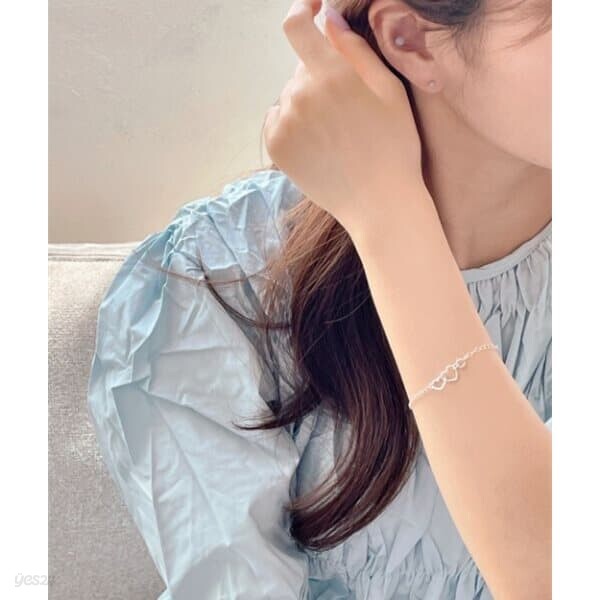 (silver 925) heart love bracelet