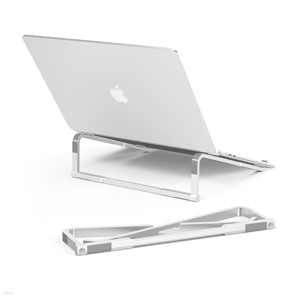 모락 수맥 알루미늄 접이식 휴대용 노트북 거치대 받침대 맥북 그램 스탠드 높이조절