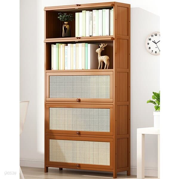 [리벨리](주문제작)라탄 거실 수납장(5단) (80cm)