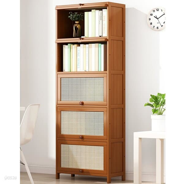 [리벨리](주문제작)라탄 거실 수납장(5단) (60cm)