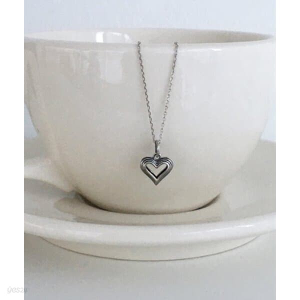 (silver925) doubling heart necklace