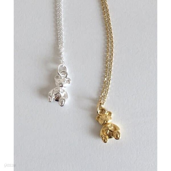 (silver925) bear necklace