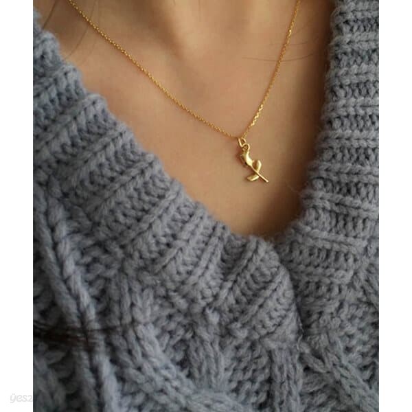 (silver925) tulip necklace