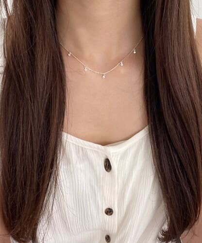 (silver925) cling necklace