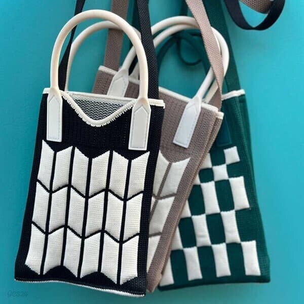 [BAG]니트 미니 데일리 크로스 핸드백