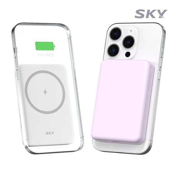 스카이 필 맥세이프 무선 보조배터리 5000mAh+링스티커 M05 18.5Wh 기내반입